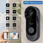 Sonnette vido sans fil avec camra sonnette wifi hd tlphone extrieur sonnerie camra de scurit ...