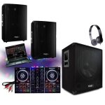 Sono 2000w contrleur dj enceintes caisson pa dj sono mix led bar pub club disco mobile mariage anniversaire ...