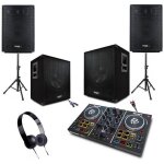Sono 3000w avec controleur dj numark + 2 enceintes + 2 caissons + pieds + cables - idéal salle des fêtes ... Sono 3000w avec controleur dj numark + 2 enceintes + 2 caissons + pieds + cables - idéal salle des fêtes ...