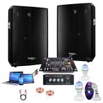 Sono dj 600w + 2 jeux de lumieres + ampli + enceintes 600w totale + mixage pa dj sono maison anniversaire ...