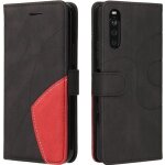 Sony xperia 10 iii etui portefeuille magntique en cuir flip cover pour sony xperia 10 iii 6. 0 poucesnoir ...