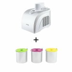 Sorbeti�re - h. koenig hf180 - capacit� 1l - groupe froid - maintien au froid - blanc et inox