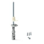 Sortie de caisson blanc - volet roulant  manivelle - 6 pans de 7 - longueur 175 mm