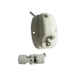 Sortie de caisson renvoi 120� entree femelle �12 sortie 6p7 lg 355mm blanc ral9010 (embase large)