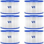 Filtre de piscine - bestway - 58323 - pack de 6 - type vi - compatible lay - z - spa