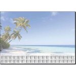 Sous - main bloc papier - plage - 595 x 41 cm - calendrier 3 ans - 30 feuilles - mixte