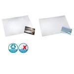 Sous - main - lufer - matton transparent - clart de verre - 3 lignes dcoratives - 11 mm dpaisseur ...