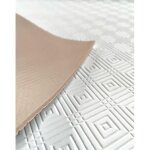 Sous nappe blanc imperm�able ovale 140 x 300 cm motif losange antid�rapant antichoc - 3 mm d�paisseur ...