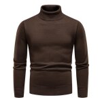 Sous pull col roulé homme en tricot doublure polaire pullover chaud automne hiver couleur unie Sous pull col roulé homme en tricot doublure polaire pullover chaud automne hiver couleur unie