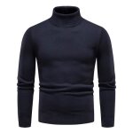 Sous pull col roulé homme en tricot doublure polaire pullover chaud automne hiver couleur unie - bleu ... Sous pull col roulé homme en tricot doublure polaire pullover chaud automne hiver couleur unie - bleu ...