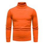 Sous pull col roulé homme en tricot doublure polaire pullover chaud automne hiver couleur unie - orange ... Sous pull col roulé homme en tricot doublure polaire pullover chaud automne hiver couleur unie - orange ...