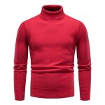 Sous pull col roulé homme en tricot doublure polaire pullover chaud automne hiver couleur unie - rouge ... Sous pull col roulé homme en tricot doublure polaire pullover chaud automne hiver couleur unie - rouge ...
