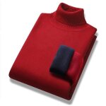 Sous pull col roulé en tricot homme doublure polaire pullover chaud epais automne hiver couleur unie ... Sous pull col roulé en tricot homme doublure polaire pullover chaud epais automne hiver couleur unie ...