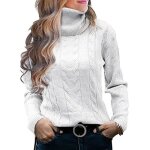 Sous pull femme col roulé en tricot automne hiver pullover chaud epais manches longues couleur unie - ... Sous pull femme col roulé en tricot automne hiver pullover chaud epais manches longues couleur unie - ...