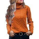 Sous pull femme col roulé en tricot automne hiver pullover chaud epais manches longues couleur unie - ... Sous pull femme col roulé en tricot automne hiver pullover chaud epais manches longues couleur unie - ...