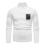 Sous pull homme col roulé en tricot doublure polaire pullover chaud epais automne hiver couleur unie ... Sous pull homme col roulé en tricot doublure polaire pullover chaud epais automne hiver couleur unie ...