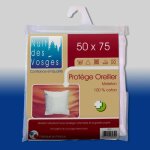 Sous - taie oreiller molleton 100% coton 195gr - m2 blanc brice - 50x75cm