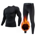 Sous - v�tements thermiques homme - respirant - haut � manches longues et bas de cale�on long - noir ...