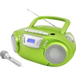 Soundmaster scd5800gr radio - lecteur cd fm usb cassette radiocassette avec microphone vert Soundmaster scd5800gr radio - lecteur cd fm usb cassette radiocassette avec microphone vert