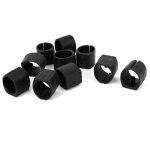 Sourcing map 10pcs patin pied chaise tube rond embout tube pied table fauteuil tampon meuble plastique ...