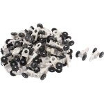 Sourcing map 50pcs glisseur rail rideaux roulette roue rideaux coulissant poulie pour fentre voilage ...