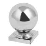 Sourcing map 60mm x 60mm boule ornement acier inoxydable 201 pour post poteau clture escalier rampe ...