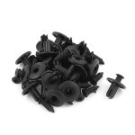 Rivet v�hicule sourcing map rivet plastique noir pousser en bumper porte rivets clip 8�mm trou 25pcs