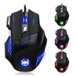 Souris gamer - zelotes - t80 - 5500 dpi - 7 boutons - filaire