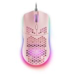 Souris gaming - mars gaming - mmax - rose - led rgb - 12400 dpi