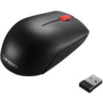 Souris optique lenovo essential - sans fil - noir - 1000 dpi