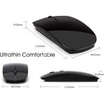Souris pour pc lenovo usb sans fil ultra plate universelle capteur optique 3 boutons ordinateur (noir) ...