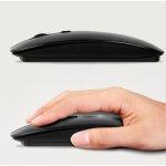 Souris pour pc microsoft usb sans fil ultra plate universelle capteur optique 3 boutons ordinateur (noir) ...