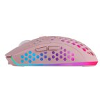 Souris sans fil - mars gaming - mmw3 rgb - ergonomique - capteur optique - rose