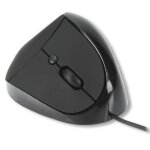 Souris verticale mcl - usb - optique - 1600 dpi - ergonomique - droitier - noir