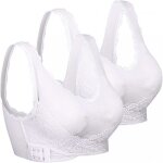 Soutiens - gorge de sport femme - boucle latérale frontale - coussinets - yoga - b - blanc Soutiens - gorge de sport femme - boucle latérale frontale - coussinets - yoga - b - blanc