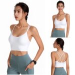 Soutien - gorge de yoga rembourré pour femme gilet de yoga à bretelles croisées gilet de sport et de ... Soutien - gorge de yoga rembourré pour femme gilet de yoga à bretelles croisées gilet de sport et de ...
