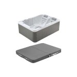 Spa 3 places blanc perl� avec b�che - 35 jets - l210 x p158 x h73 cm - syst�me balboa - maupiti iii