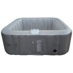 Spa gonflable carr sun spa - 6 personnes - led - prt en 5 min - couverture et filtre inclus