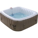 Spa gonflable monac en pvc - 6 places - taupe / creme