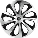 Sparco 4 enjoliveurs de roues - sicilia - spc1673svbk - 16 - gris / noir Sparco 4 enjoliveurs de roues - sicilia - spc1673svbk - 16 - gris / noir