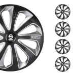 Sparco jeu enjoliveurs de roues 15 pouces noir carbone Sparco jeu enjoliveurs de roues 15 pouces noir carbone