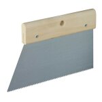 Spatule  colle - outifrance - triangle 2 mm - monture en bois et lame en acier - 200 mm
