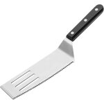 Spatule et coupe gâteau 2 en 1 - lacor - inox - manche noir - lame dentelée - 29 cm Spatule et coupe gâteau 2 en 1 - lacor - inox - manche noir - lame dentelée - 29 cm