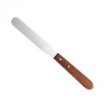 Spatule en inox et manche en bois pour �pilation cire - 21 cm - vivezen
