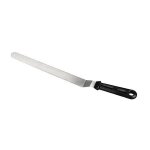 Spatule longue coud�e inox lame de 30 cm � lisser manche noir *