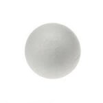 Sph�re en polystyr�ne - 15 cm - couleur blanche - mixte - polystyr�ne plein