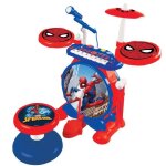 Spiderman - batterie lectronique pour enfant - lumineuse - complte avec clavier cymbales et tabouret ...