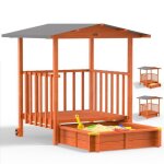Spielwerk bac à sable en bois dépicéa merle 130x143cm aire de jeux cabane protection uv jeu pour enfants ... Spielwerk bac à sable en bois dépicéa merle 130x143cm aire de jeux cabane protection uv jeu pour enfants ...