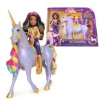Spin master licorne a fonctions 28 cm wildstar + poupee 24 cm unicorn academy