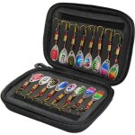 Spinner m�tal p�che leurre cuill�re set avec sac tackle truite basse salmon16pcs